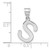 FJC Finejewelers 14 kt White Gold Polished Bubble Letter S Initial Charm GQYC1441WSB