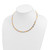 FJC Finejewelers 10 kt Tri Color Gold Link Tri-color Polished and Brushed Bright Cut Necklace 18 Inches GQ10LF61118BH