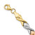 FJC Finejewelers 10 kt Tri Color Gold Link Tri-color Polished and Brushed Bright Cut Necklace 18 Inches GQ10LF61118BH