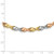 FJC Finejewelers 10 kt Tri Color Gold Link Tri-color Polished and Brushed Bright Cut Necklace 18 Inches GQ10LF61118BH
