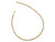 FJC Finejewelers 10 kt Tri Color Gold Link Tri-color Polished and Brushed Bright Cut Necklace 18 Inches GQ10LF61118BH