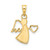 FJC Finejewelers 14 kt Yellow Gold and White Rhodium Bright Cut Angel Holding Heart Charm 22 x 15 mm GQM2907A