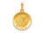 FJC Finejewelers 14 kt Yellow Gold Polished and Satin St. Andrew Medal Hollow Charm 23 x 15 mm GQXR1284A