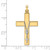 FJC Finejewelers 14 kt Two Tone Gold Polished Hollow Rosary Cross Charm 37 x 20 mm GQXR2055C