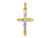 FJC Finejewelers 14 kt Two Tone Gold Polished INRI Crucifix Charm 28 x 14 mm GQXR1627C