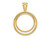 FJC Finejewelers 14 kt Yellow Gold Offset Double Circle 17.8mm Prong Coin Bezel Pendant 31 mm x 23 mm GQC3729178A
