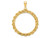 FJC Finejewelers 14 kt Yellow Gold Rope 34.2mm x 2.85mm Screw Top Coin Bezel Pendant 54 mm x 41 mm GQC3275342A