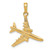 FJC Finejewelers 10 kt Yellow Gold 3-D Jet Charm 30 x 23 mm GQ10D1223W