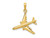 FJC Finejewelers 10 kt Yellow Gold 3-D Jet Charm 30 x 23 mm GQ10D1223W