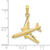 FJC Finejewelers 10 kt Yellow Gold 3-D Jet Charm 30 x 23 mm GQ10D1223W