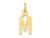 FJC Finejewelers 10 kt Yellow Gold Small Slanted Block Initial M Charm 15 x 6 mm GQ10YC644MW