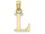 FJC Finejewelers 10k Yellow Gold L Block Initial Charm 10K6423LW