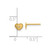 FJC Finejewelers 14 kt Yellow Gold Button Madi K Polished and Brushed CZ Heart Post Earrings 4 mm x 5 mm GQGK1124A