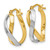 FJC Finejewelers 14 kt Two Tone Gold Two-tone Polished Hinged Hoop Earrings 18 mm x 14 mm GQ24QC