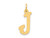 FJC Finejewelers 14 kt Yellow Gold Medium Script Letter J Initial Charm GQYC660JA