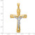 FJC Finejewelers 14k Two-tone Gold Crucifix Charm D1678C