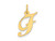 FJC Finejewelers 10 kt Yellow Gold Small Fancy Script Initial F Charm 16 x 17 mm GQ10YC650FW