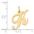 FJC Finejewelers 14 kt Yellow Gold Medium Fancy Script Letter K Initial Charm GQYC652KA