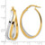 FJC Finejewelers 14 kt Two Tone Gold Polished Twisted Oval Hoop Earrings 34 mm x 22 mm GQLE2170C