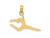FJC Finejewelers 10 kt Yellow Gold Solid Polished Gymnast Charm 8 x 21 mm GQ10D1448W