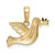 FJC Finejewelers 10 kt Yellow Gold Polished Dove Charm 11 x 16 mm GQ10K5089W