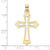FJC Finejewelers 10 kt Yellow Gold Polished and Cut-Out Cross Charm 24 x 18 mm GQ10K8482W