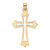 FJC Finejewelers 10 kt Yellow Gold Polished and Cut-Out Cross Charm 24 x 18 mm GQ10K8482W