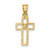 FJC Finejewelers 10 kt Yellow Gold Cut-Out Cross with Heart Charm 15 x 10 mm GQ10K8331W