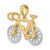 FJC Finejewelers 10 kt Two Tone Gold Two-tone 3-D Ten Speed Bicycle Charm 15 x 22 mm GQ10K9161BF