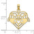FJC Finejewelers 10 kt Yellow Gold Polished and Beaded Claddagh in Heart Charm 20 mm GQ10K7191W