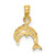 FJC Finejewelers 10 kt Yellow Gold Textured Mini Dolphin Jumping Charm 10 x 12 mm GQ10K7821W