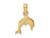 FJC Finejewelers 10 kt Yellow Gold Textured Mini Dolphin Jumping Charm 10 x 12 mm GQ10K7821W