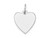 FJC Finejewelers 14 kt White Gold Plain .018 Gauge Engravable Heart Charm 18 x 14 mm GQXWM11718B