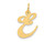 FJC Finejewelers 14 kt Yellow Gold Medium Fancy Script Letter E Initial Charm GQYC652EA