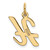 FJC Finejewelers 14 kt Yellow Gold Medium Script Letter H Initial Charm GQYC660HA