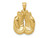 FJC Finejewelers 10 kt Yellow Gold Solid Polished Open-Backed Boxing Gloves Charm 25 x 17 mm GQ10C2643W