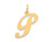 FJC Finejewelers 14 kt Yellow Gold Medium Fancy Script Letter P Initial Charm GQYC652PA