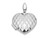 FJC Finejewelers 14 kt White Gold Quilted Texture Heart Locket Charm 25 mm x 19 mm GQXL820B