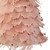 18" Pink Feather Cone Christmas Tree with Glitter Tips