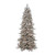 6.5' Pre-lit Flocked Slim Royal Majestic Douglas Fir Downswept Artificial Christmas Tree, Clear Lights