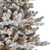 6.5' Pre-lit Flocked Slim Royal Majestic Douglas Fir Downswept Artificial Christmas Tree, Clear Lights