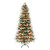 6.5' Pre-lit Slim Flocked Halifax Fir Artificial Christmas Tree, Clear Lights