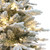 7.5' Pre-Lit Flocked Potted Arctic Fir Artificial Christmas Tree, Warm White LED Lights