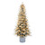 7.5' Pre-Lit Flocked Potted Arctic Fir Artificial Christmas Tree, Warm White LED Lights