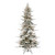 7.5' Pre-lit Slim Flocked Utah Fir Artificial Christmas Tree, Clear Lights