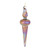 12ct Purple and Bronze Irredescent Glass Christmas Finial Drop Ornaments 6"