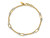 FJC Finejewelers 14 kt Two Tone Gold Fancy Oval Link and Chain with .5 in ext Bracelet 7.25 Inches GQFB1884725C