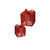 Set of 2 Glittering Red Metal Gift Boxes Christmas Decoration 8"
