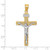 FJC Finejewelers 10 kt Two Tone Gold INRI Crucifix Charm 47 x 24 mm GQ10M2595BF