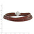 FJC Finejewelers Stainless Steel Serenity Prayer Brown Leather Wrap 22.25 Inch Bracelet 22.25 Inches x 5 mm GQBF3228MDY